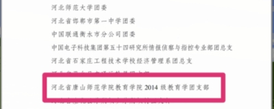 qmh官网14教育学团支部荣获2016年度“全国五四红旗团支部”称号